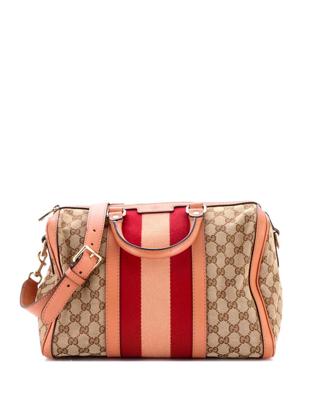 Gucci Vintage Web Boston Bag Gg Canvas #374778G12B